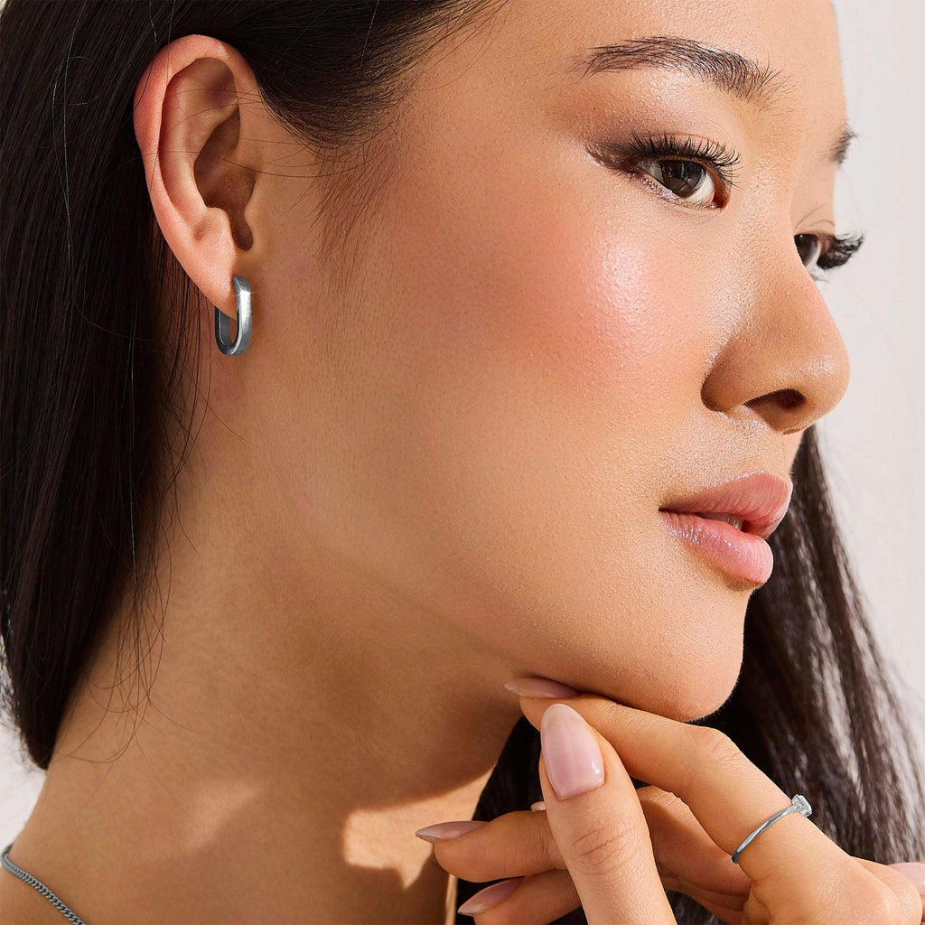 Slim Block Hoops
