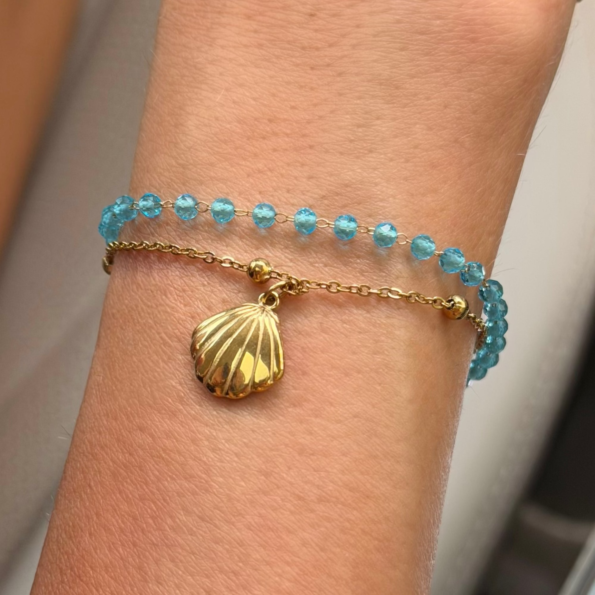 Double Layer Coastal Charm Bracelet
