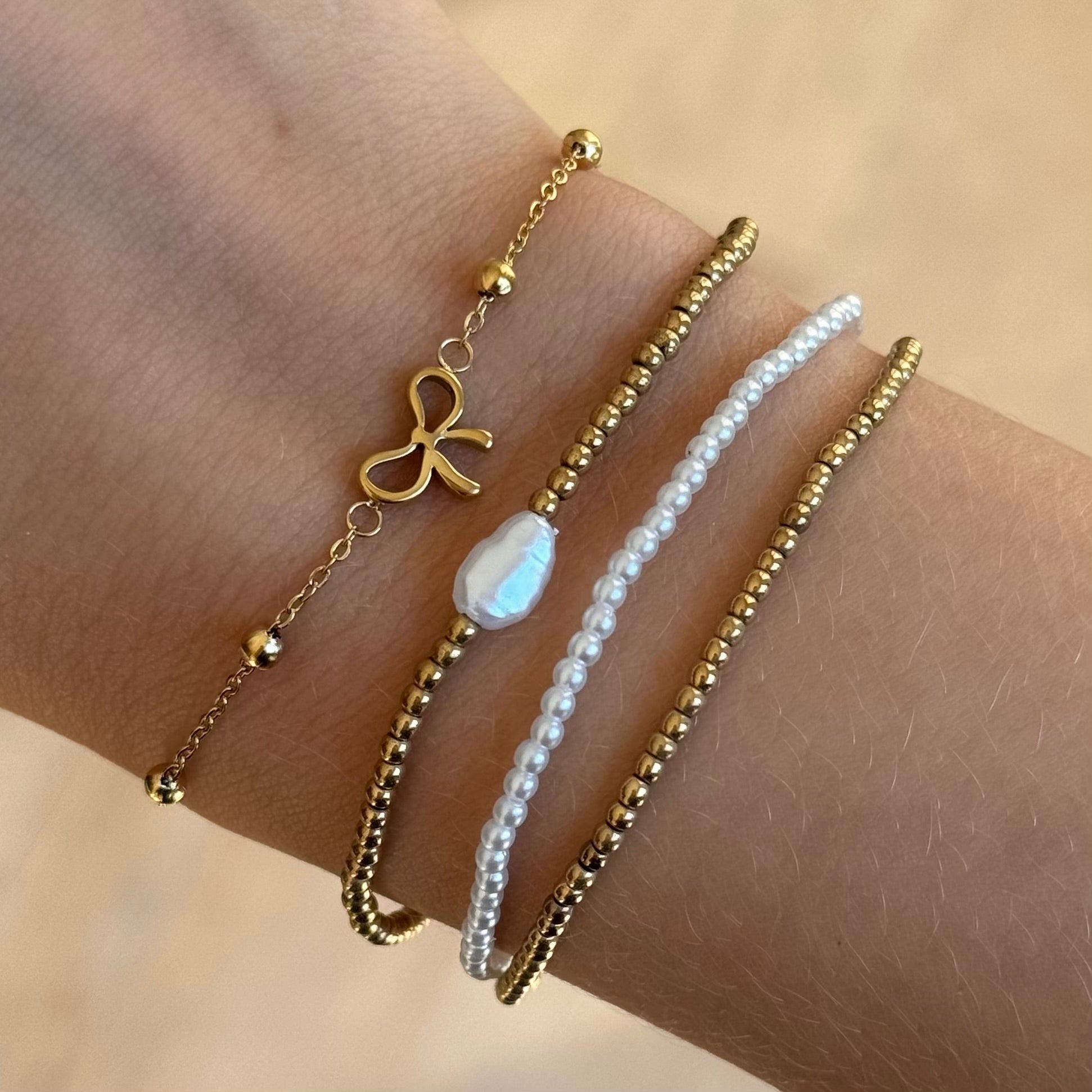 Sweet Luxe Beaded Bracelet 4 Piece Set