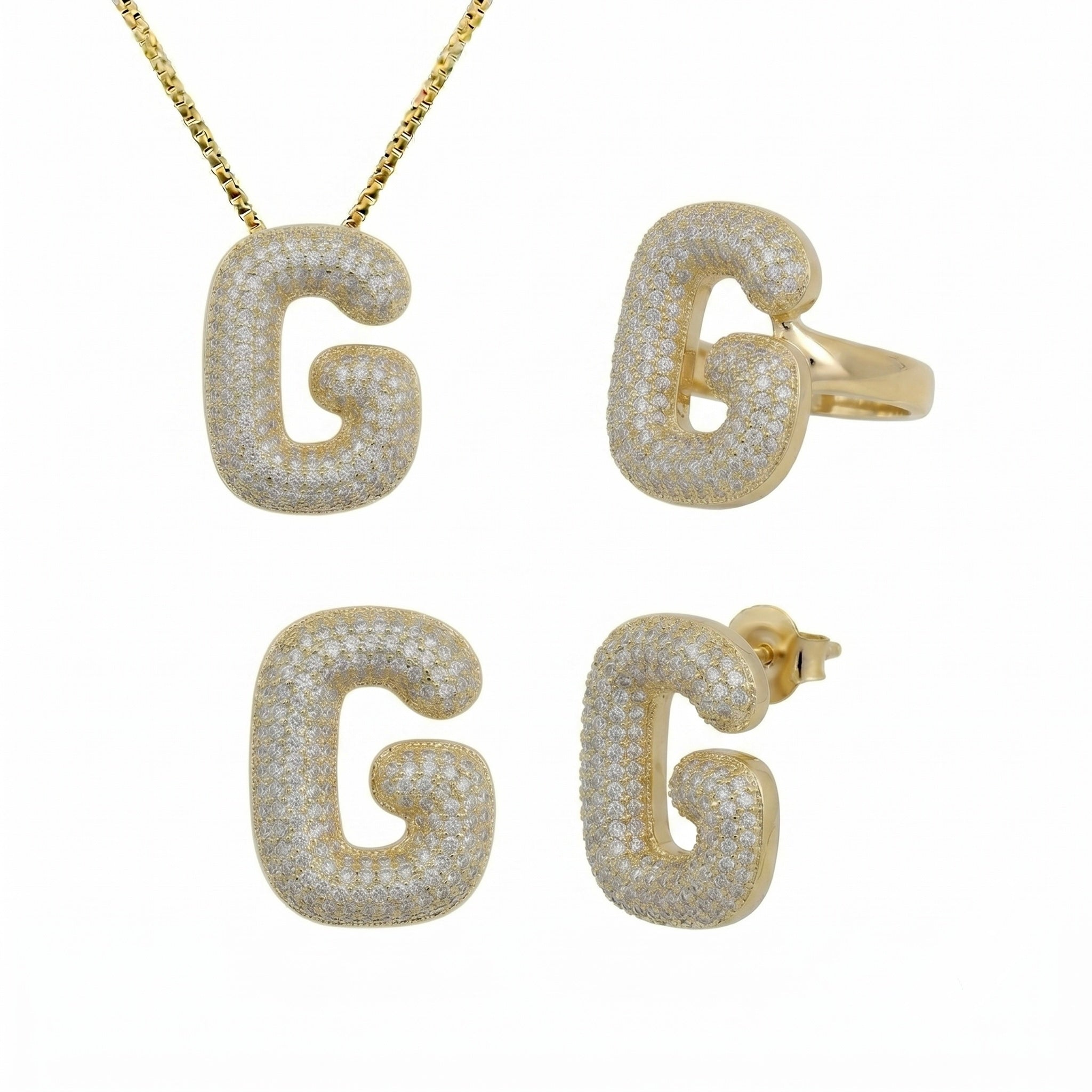 Adore Me Earring. Ring & Necklace 3 Piece Bundle