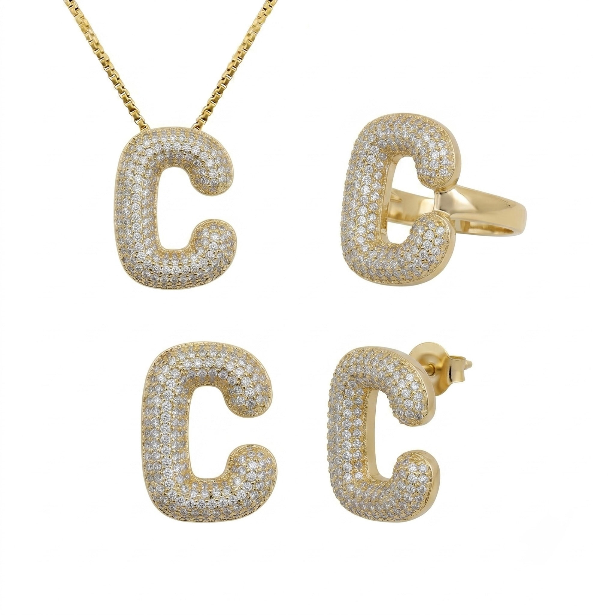 Adore Me Earring. Ring & Necklace 3 Piece Bundle