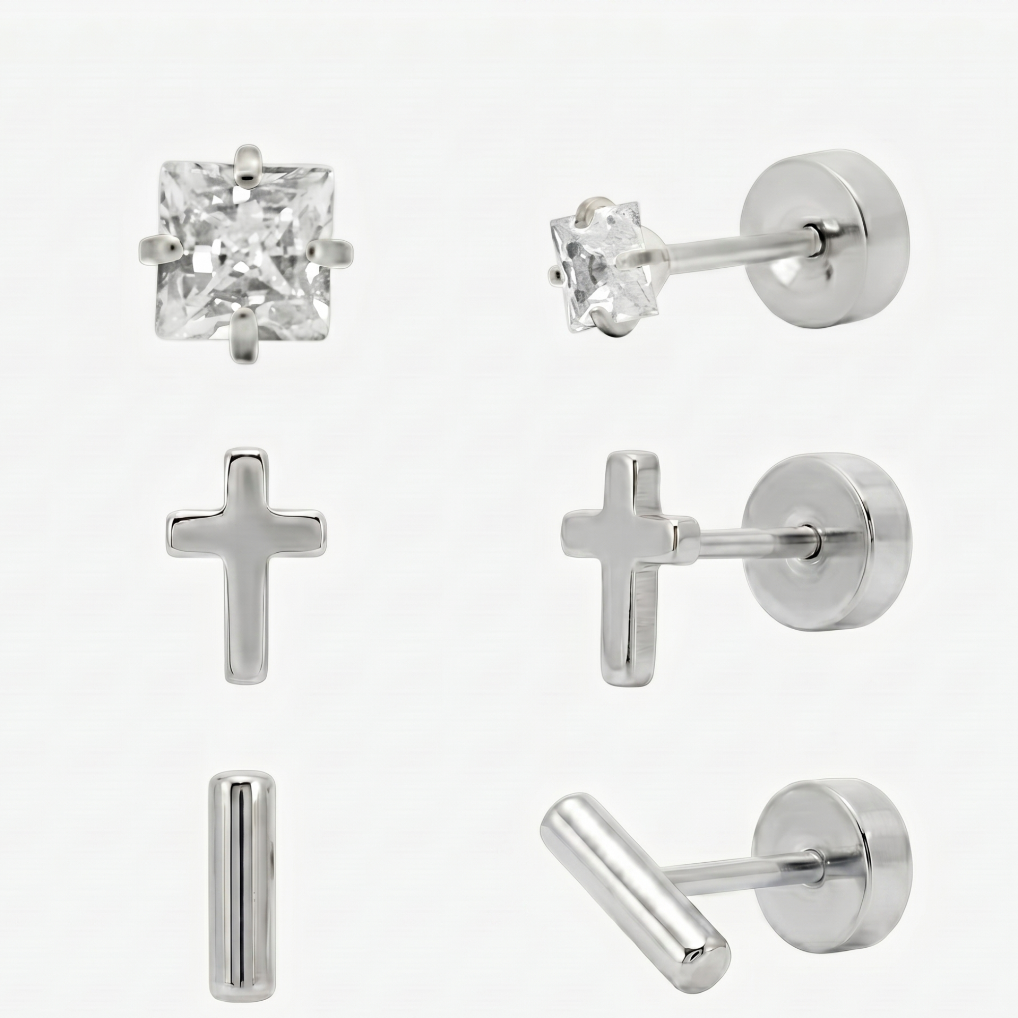 Flat Back Earrings Set Collection