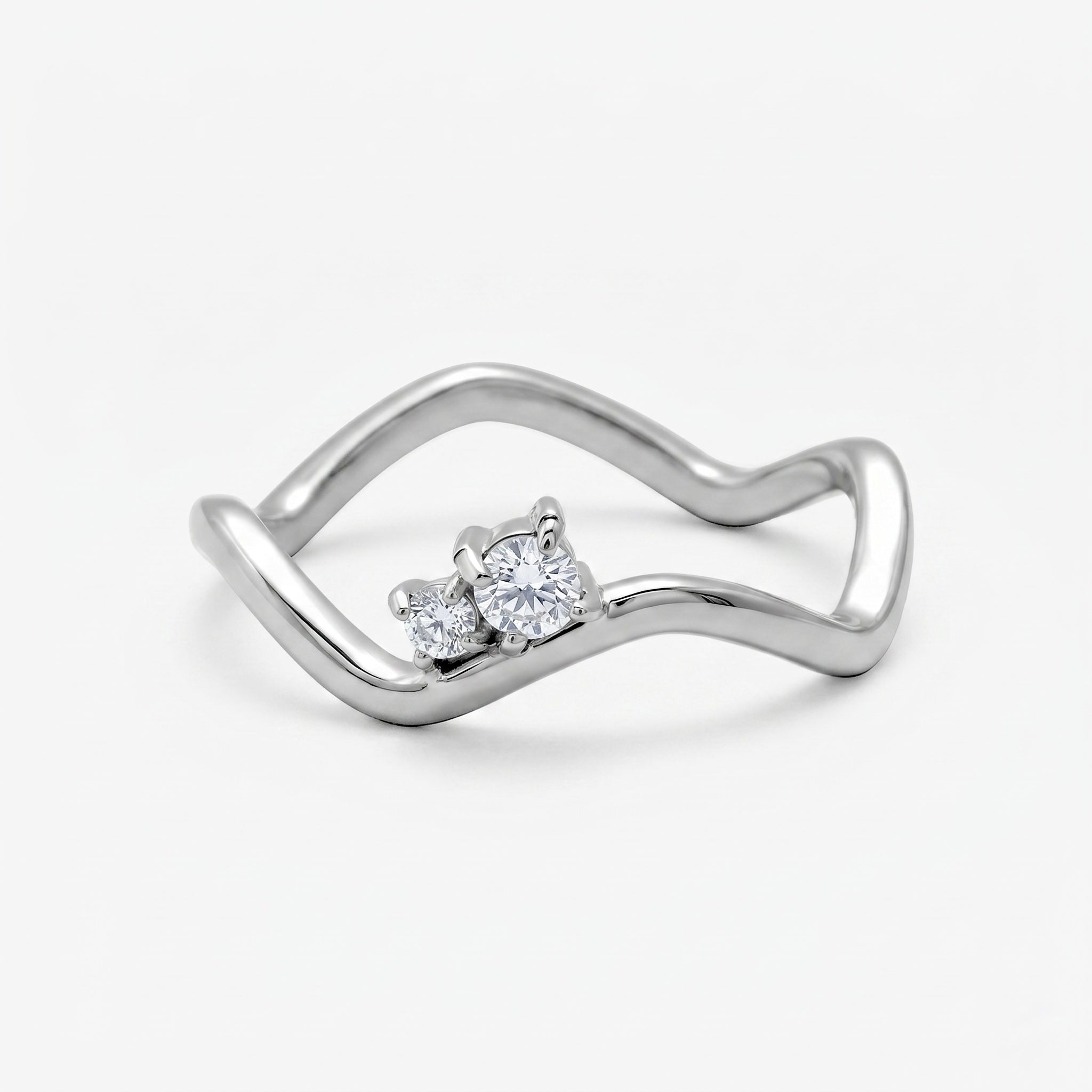 Shimmer Wave Pinky Ring