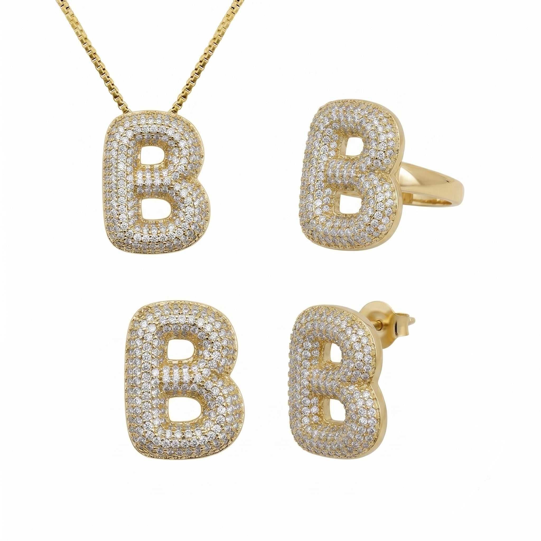 Adore Me Earring. Ring & Necklace 3 Piece Bundle