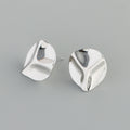 18K Gold Plated Irregular Geometric Punk Brass Stud Earrings