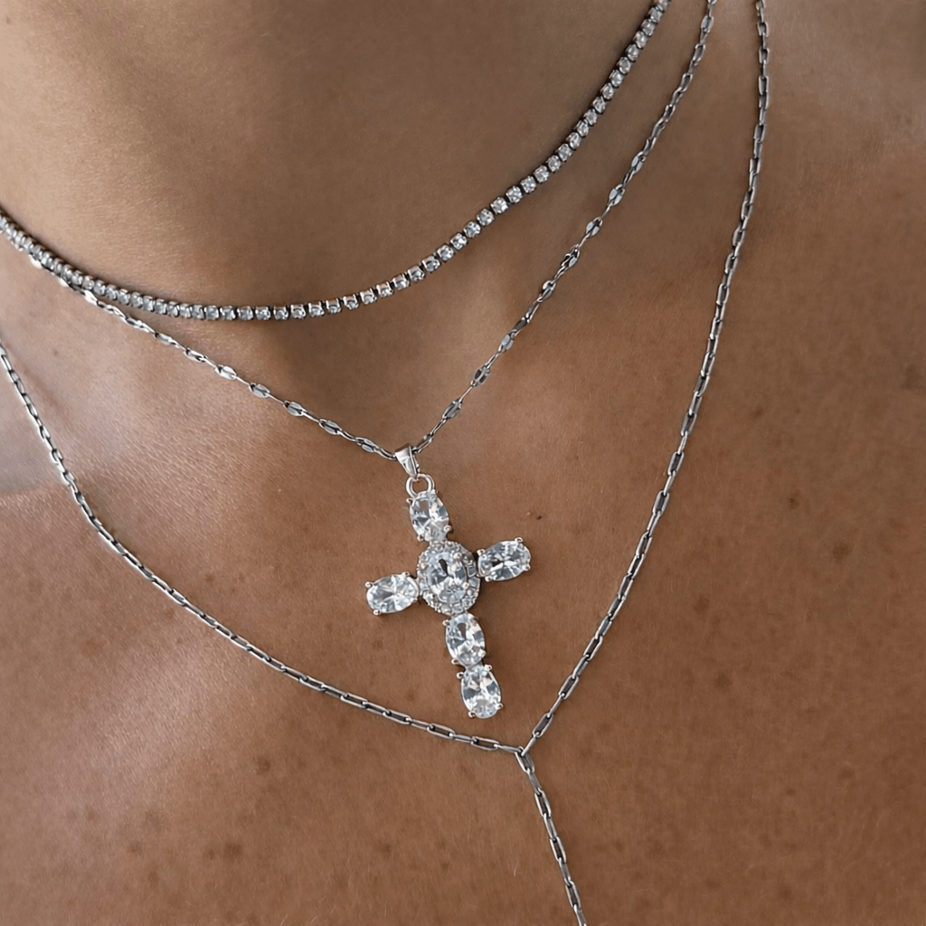 Heavenly Glow Cross Necklace