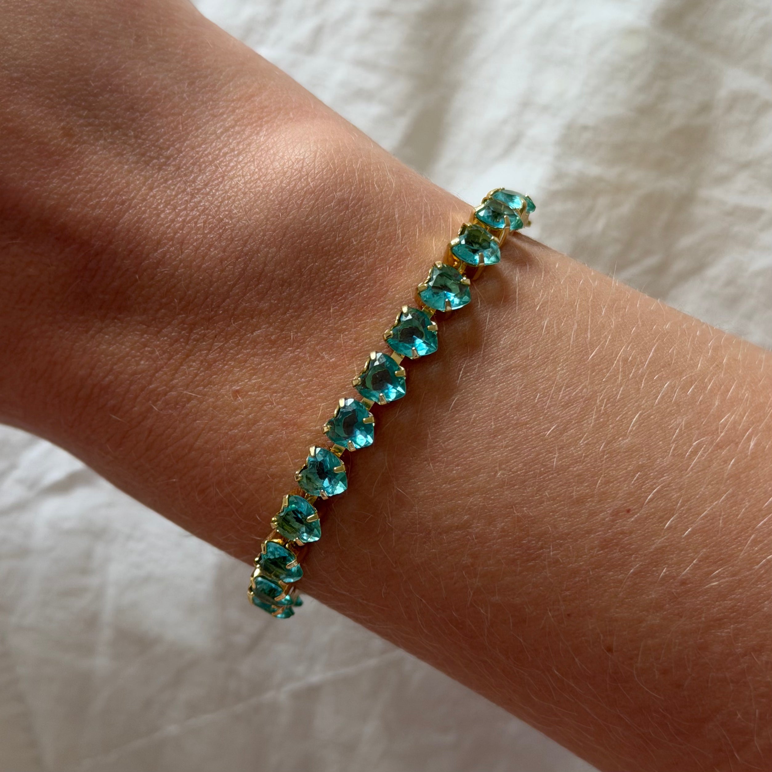 Fergie Heart Tennis Bracelet