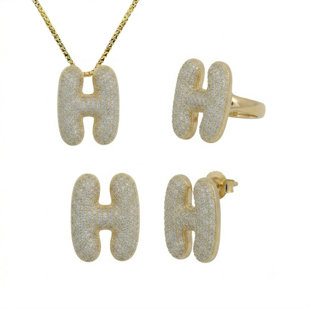 Adore Me Earring. Ring & Necklace 3 Piece Bundle