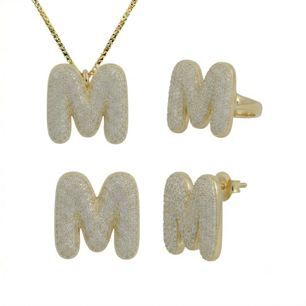 Adore Me Earring. Ring & Necklace 3 Piece Bundle