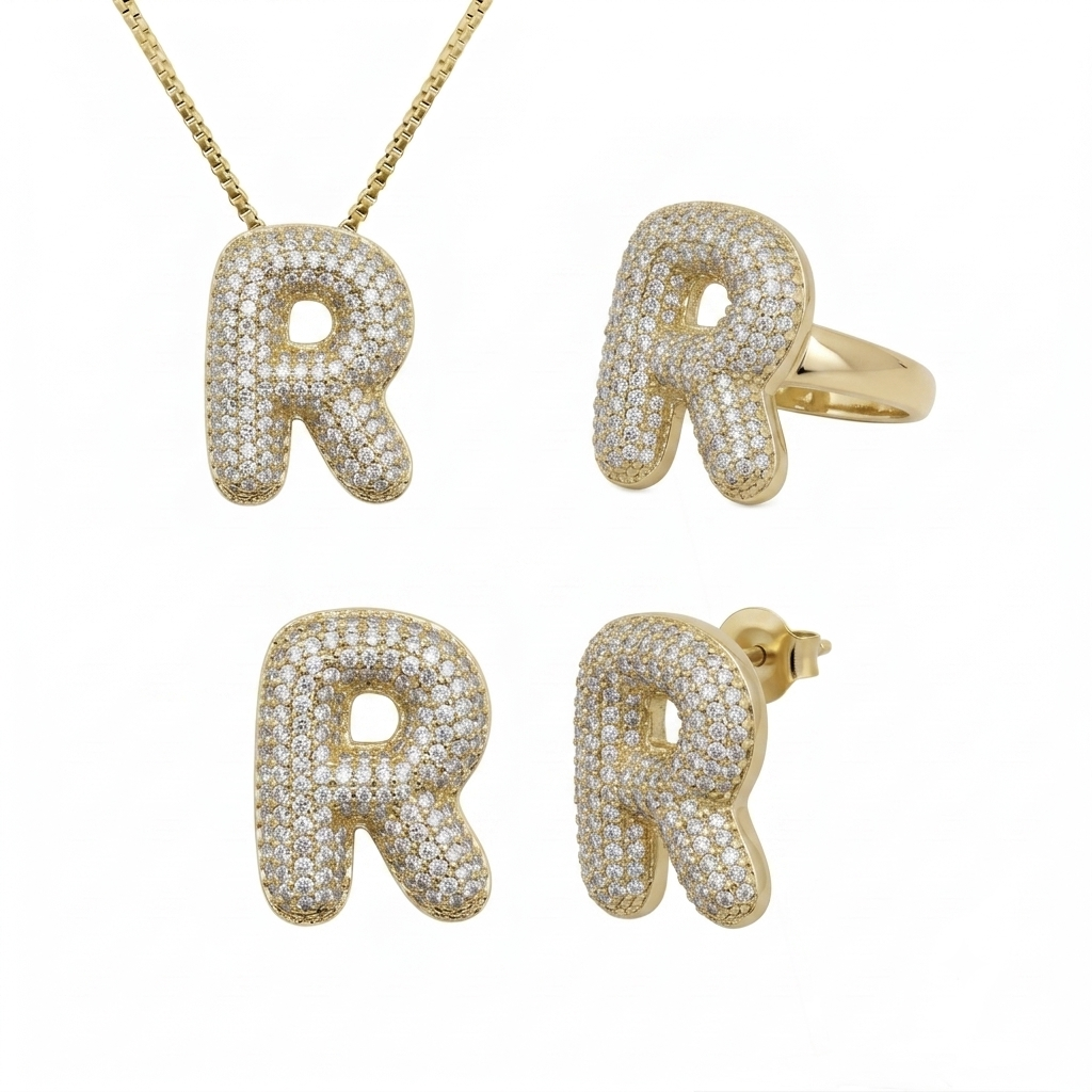 Adore Me Earring. Ring & Necklace 3 Piece Bundle