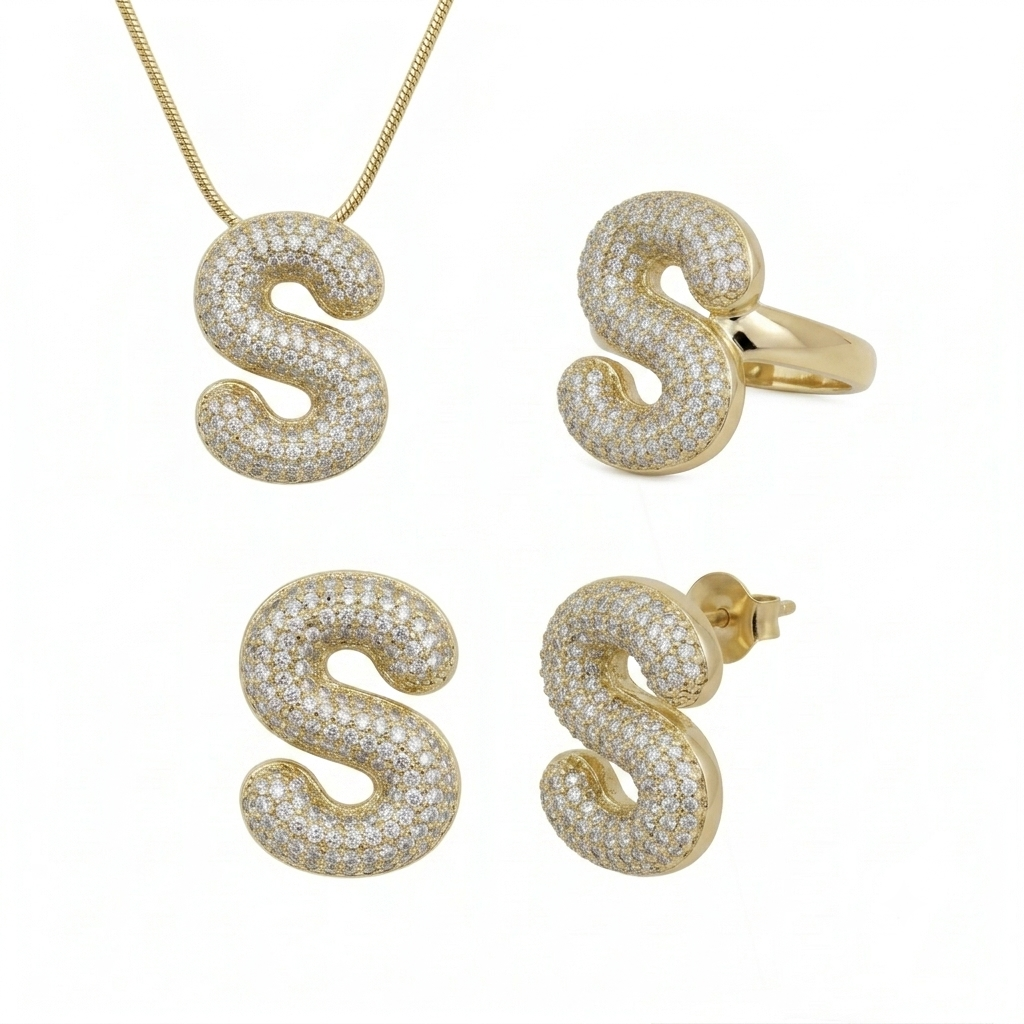 Adore Me Earring. Ring & Necklace 3 Piece Bundle