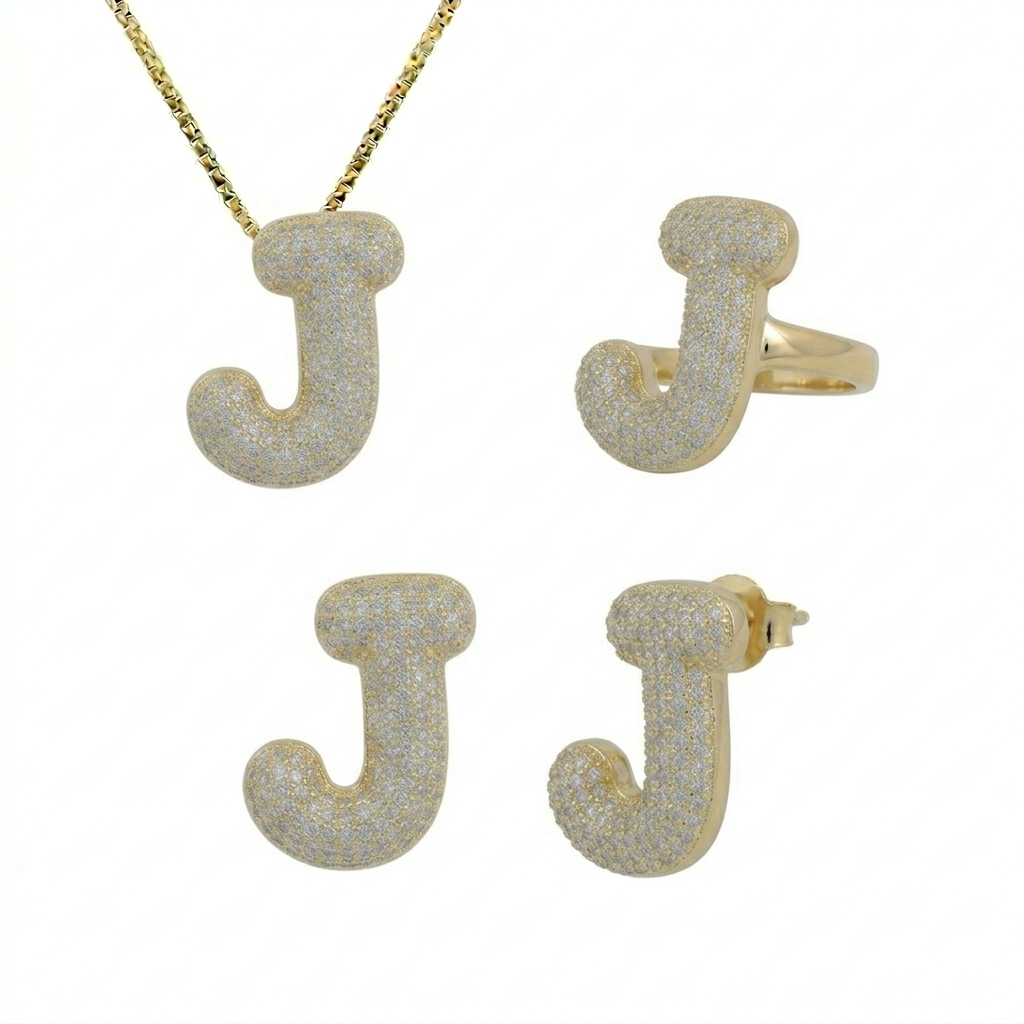 Adore Me Earring. Ring & Necklace 3 Piece Bundle