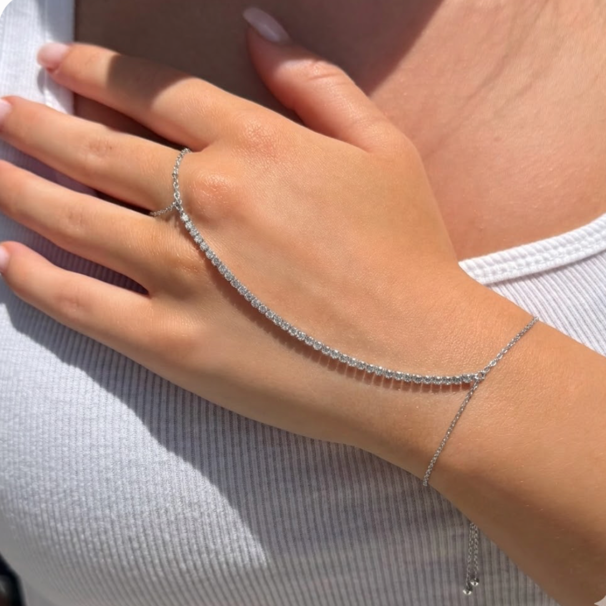 Shine Bright Tennis Hand Chain