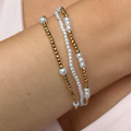Pearl Flow Beaded Bracelet 3 Piece Set