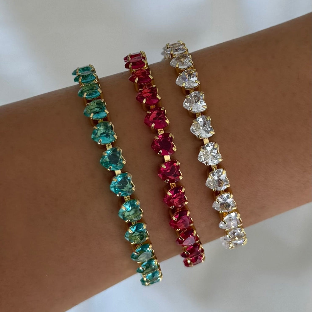 Fergie Heart Tennis Bracelet