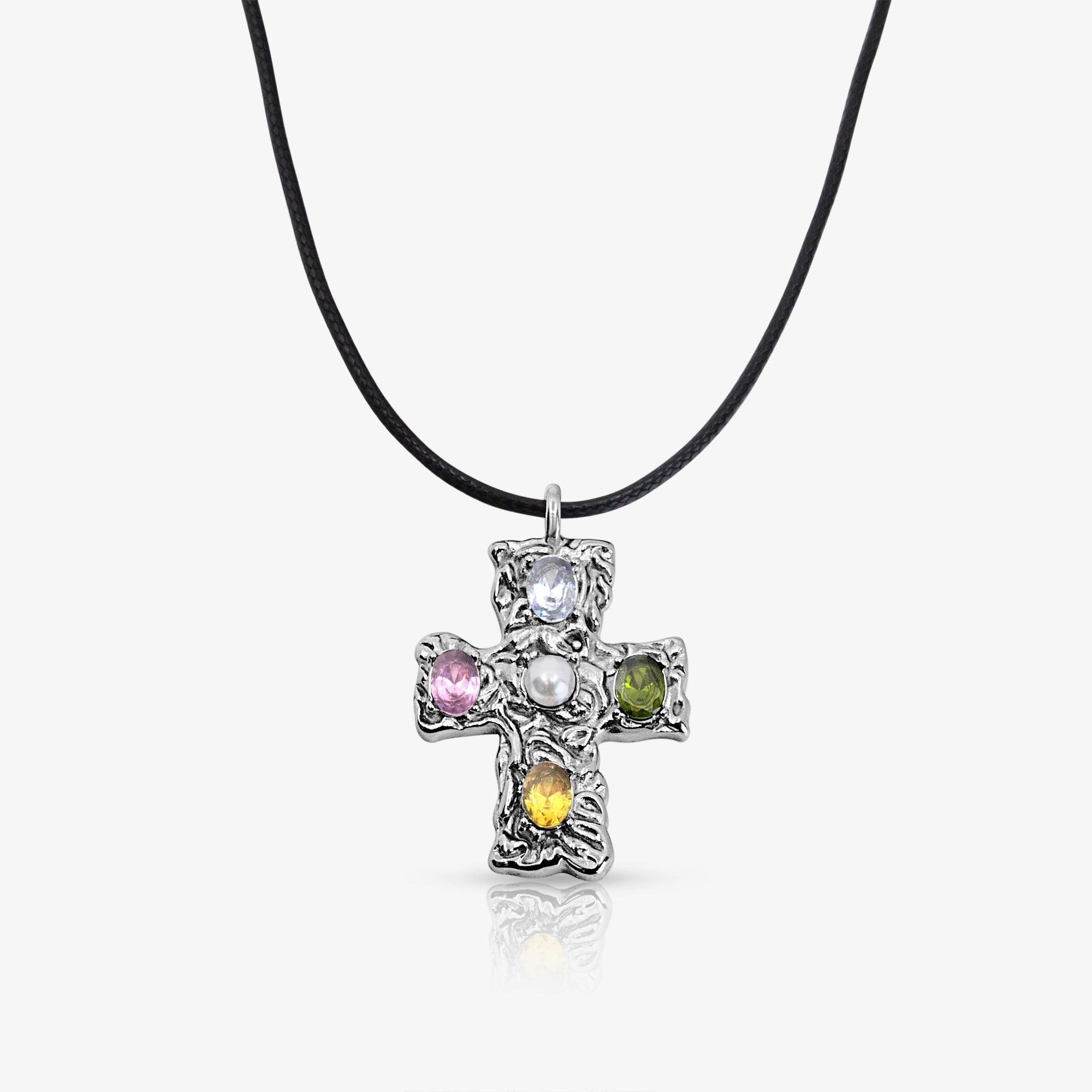 Popstar Cross Cord Necklace