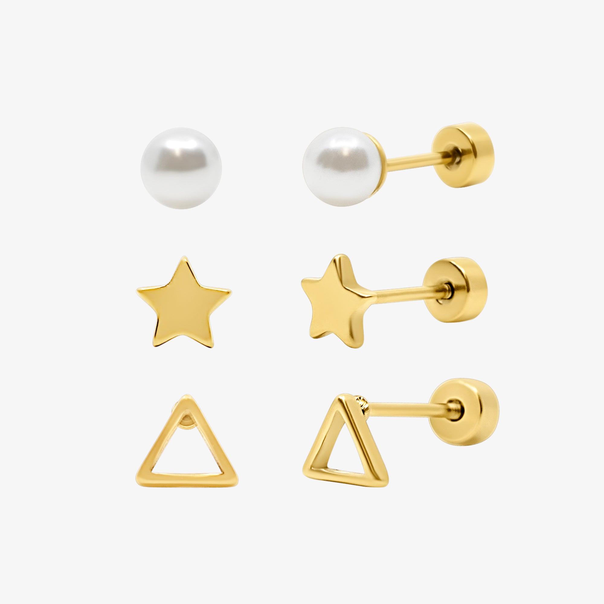 Flat Back Earrings Set Collection