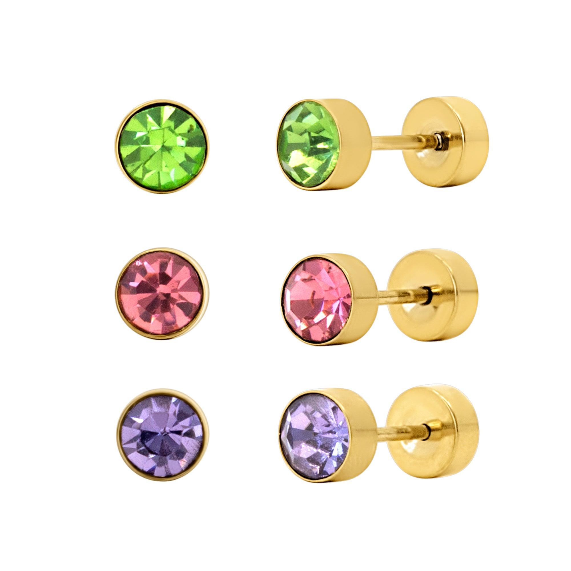 Flat Back Earrings Set Collection