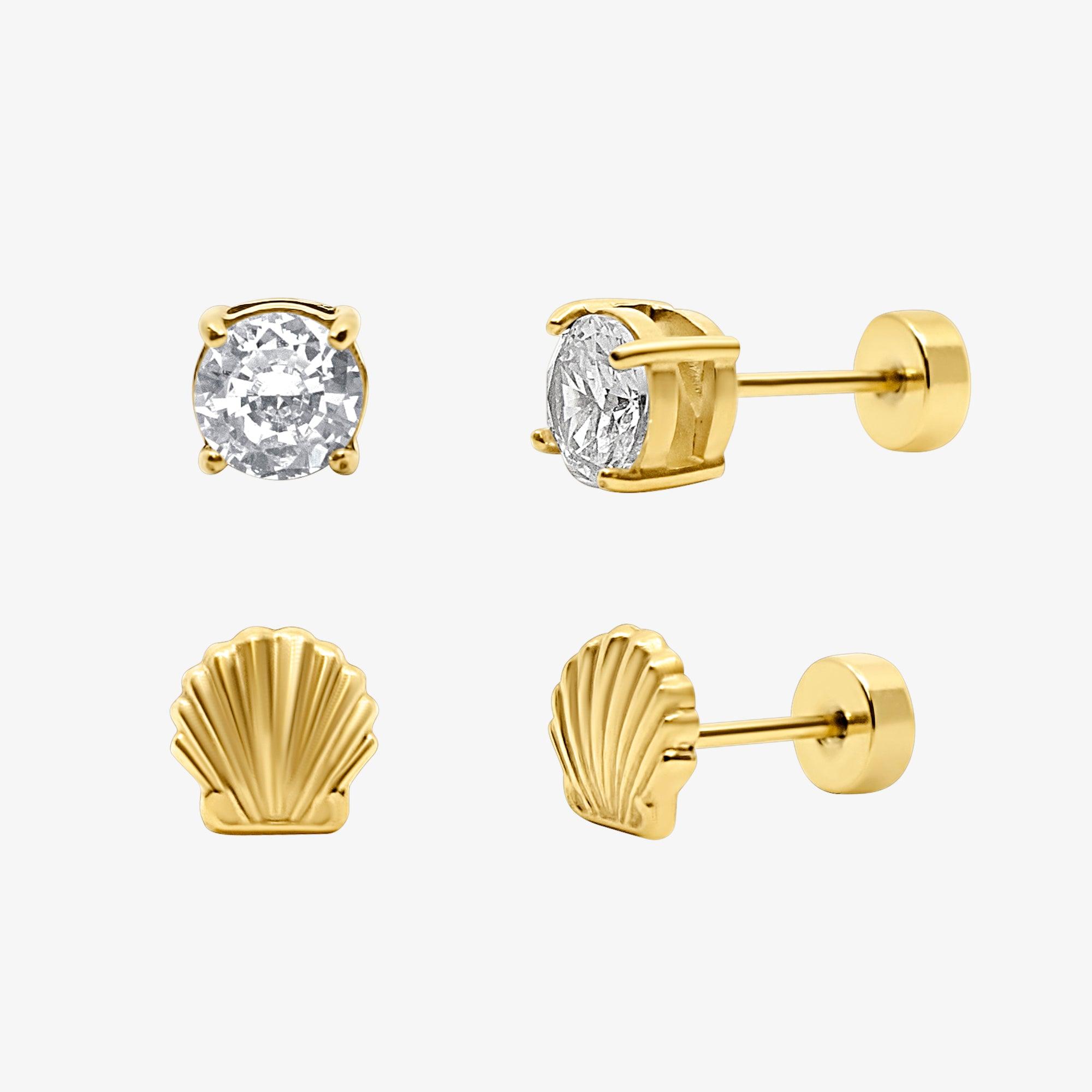 Flat Back Earrings Set Collection