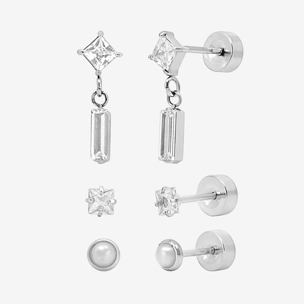 Flat Back Earrings Set Collection